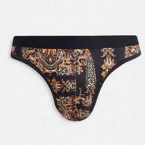 Black and Gold Patterned men’s thong